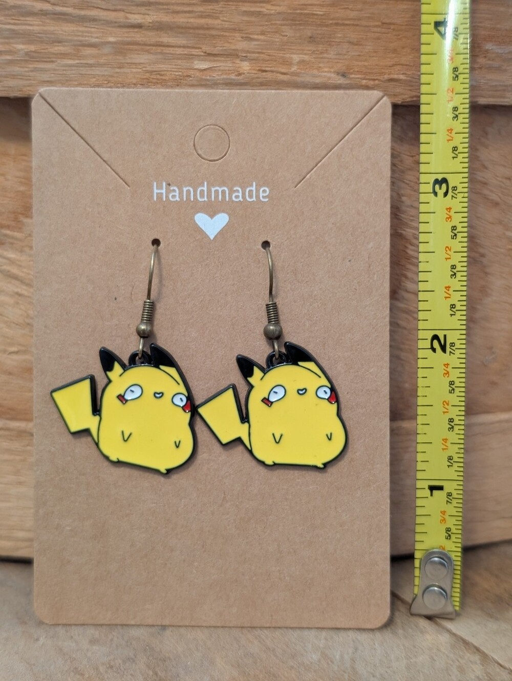 Anime Pokemon Pikachu Enamel Metal Earrings NEW